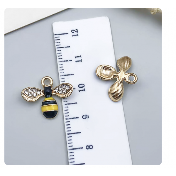 3pcs/pack  16x14mm enamel bee charms TB-953868506607-12235