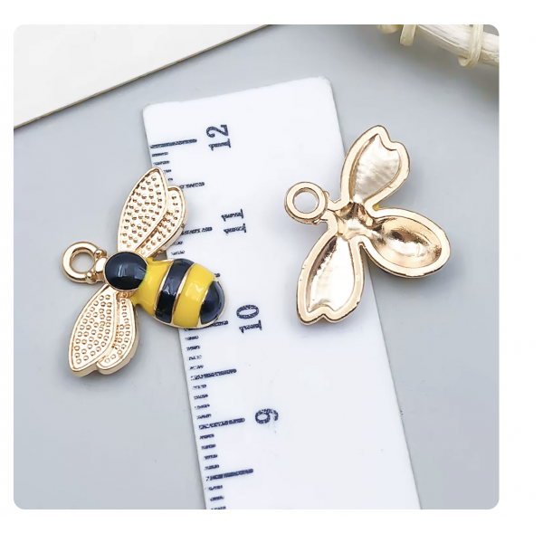 3pcs/pack  23x17mm enamel bee charms TB-953868506607-16756