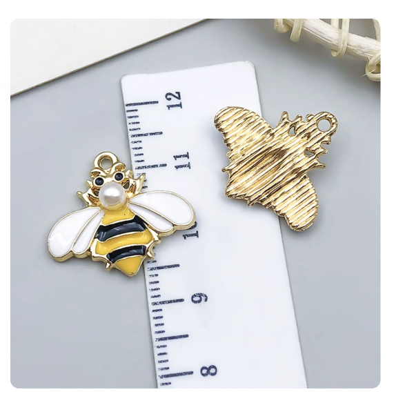 3pcs/pack  19x21mm enamel bee charms TB-953868506607-19000