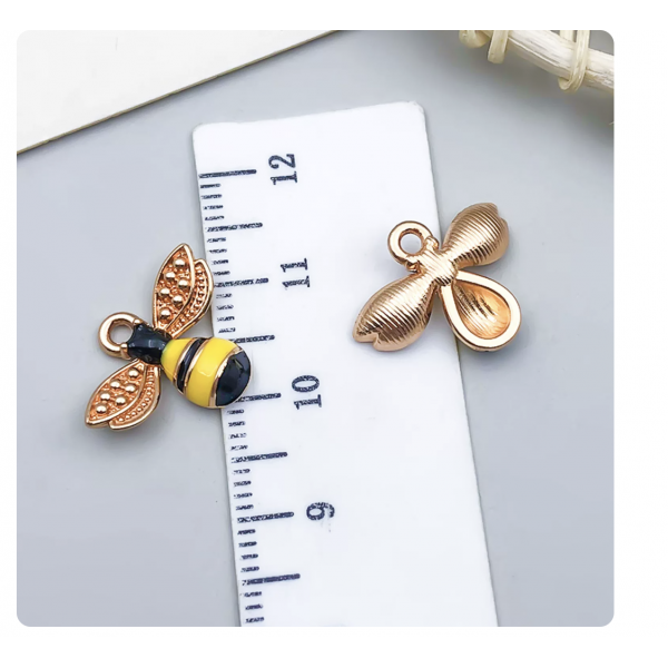 3pcs/pack  14x17mm enamel bee charms TB-953868506607-21125
