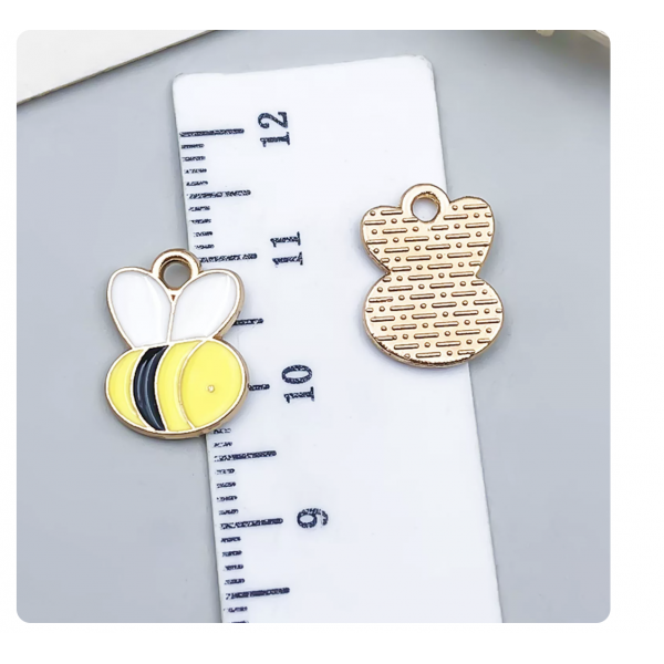 3pcs/pack  14x11mm enamel bee charms TB-953868506607-21127