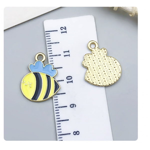 3pcs/pack  19x15mm enamel bee charms TB-953868506607-23020