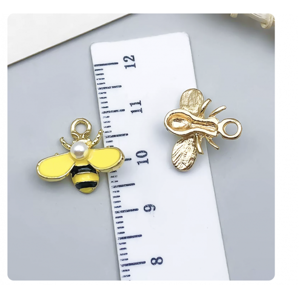 3pcs/pack 15x17x5mm enamel bee charms TB-953868506607-23382