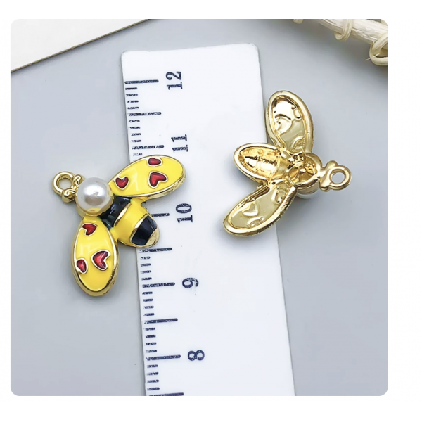 3pcs/pack  17x23x7mm enamel bee charms TB-953868506607-23785