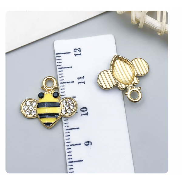 3pcs/pack  17x18x3mm enamel bee charms TB-953868506607-24142