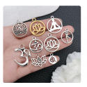 6pcs/pack 23x28mm antique silver plated lotus TB-1071757112806-5363