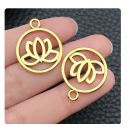 6pcs/pack 20x24mm gold plated lotus TB-1071757112806-10173