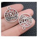 6pcs/pack 20x22mm antique silver plated lotus TB-1071757112806-10179