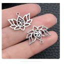 6pcs/pack 20x16mm antique silver plated lotus TB-1071757112806-10427