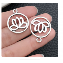 6pcs/pack 19.8x23.8mm antique silver plated lotus TB-1071757112806-7974