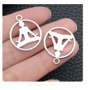 6pcs/pack 20x23mm antique silver plated yoga TB-1071757112806-8294