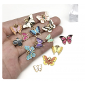 5pcs/pack 18x19mm enamel  butterfly TB-865309098828--19054