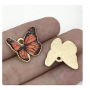 5pcs/pack 18x19mm enamel  butterfly TB-865309098828--19054
