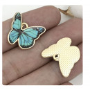5pcs/pack 18x19mm enamel  butterfly TB-865309098828--19056