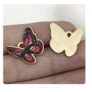 5pcs/pack 18x19mm enamel  butterfly TB-865309098828--19057