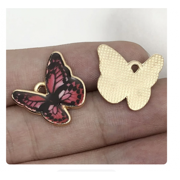 5pcs/pack 18x19mm enamel  butterfly TB-865309098828--19057