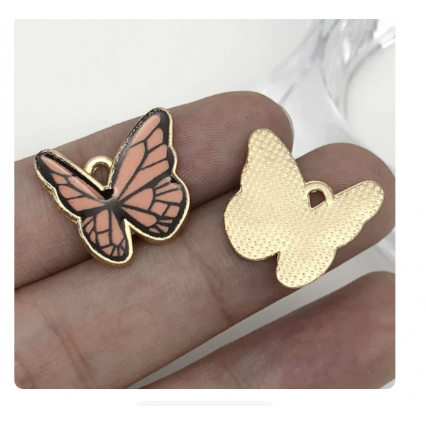 5pcs/pack 18x19mm enamel  butterfly TB-865309098828--19058