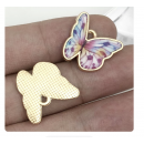 5pcs/pack 18x19mm enamel  butterfly TB-865309098828--19059