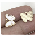 5pcs/pack 13x10.5mm enamel  butterfly  lake blue TB-865309098828--11960