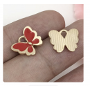 5pcs/pack 13x10.5mm enamel  butterfly TB-865309098828--11863