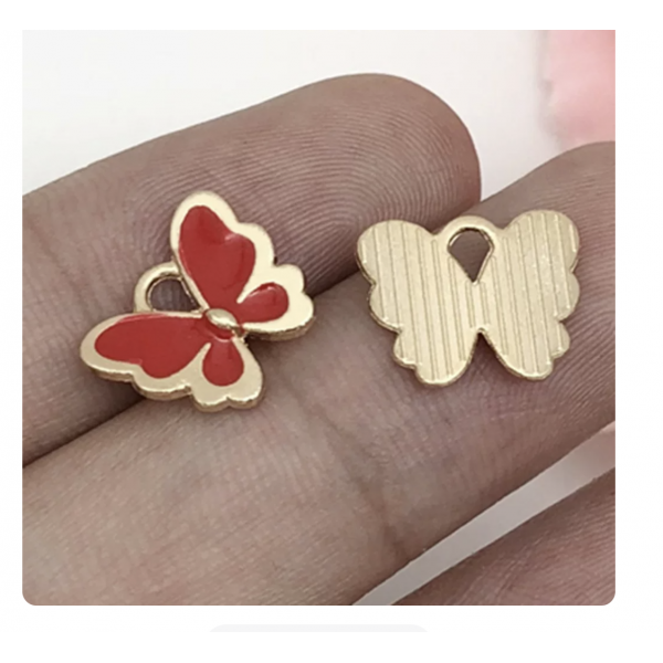 5pcs/pack 13x10.5mm enamel  butterfly TB-865309098828--11863