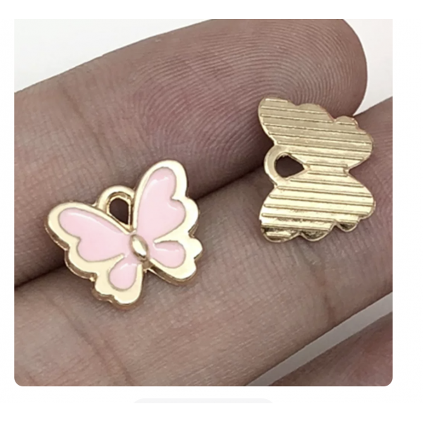 5pcs/pack 13x10.5mm enamel  butterfly TB-865309098828--11864