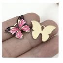 5pcs/pack 21x15mm enamel  butterfly red TB-865309098828--12420