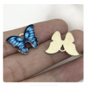 5pcs/pack 21x15mm enamel  butterfly  blue TB-865309098828--12421