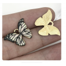 5pcs/pack 21x15mm enamel  butterfly white TB-865309098828--12423