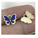 5pcs/pack 12x11mm enamel butterfly dark blue TB-865309098828--12493