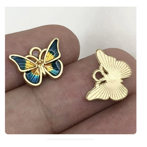5pcs/pack 10x14mm enamel butterfly  TB-865309098828--19093