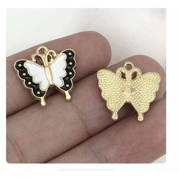 5pcs/pack 17x18mm enamel butterfly  TB-865309098828--19096