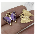 5pcs/pack 17x18mm enamel butterfly  TB-865309098828--19098