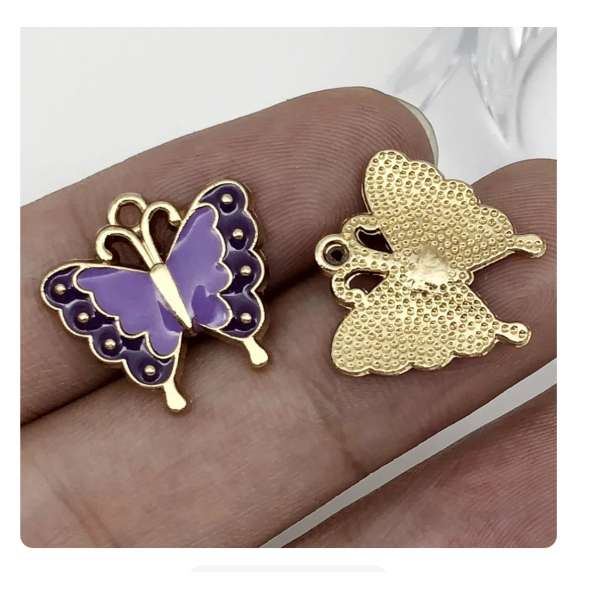 5pcs/pack 17x18mm enamel butterfly  TB-865309098828--19098