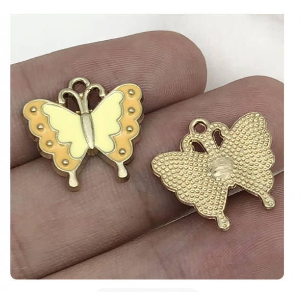 5pcs/pack 17x18mm enamel butterfly  TB-865309098828--19099