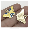 5pcs/pack 17x24mm enamel butterfly  TB-865309098828--19103