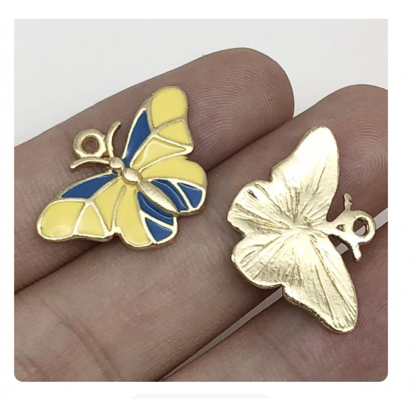 5pcs/pack 17x24mm enamel butterfly  TB-865309098828--19103