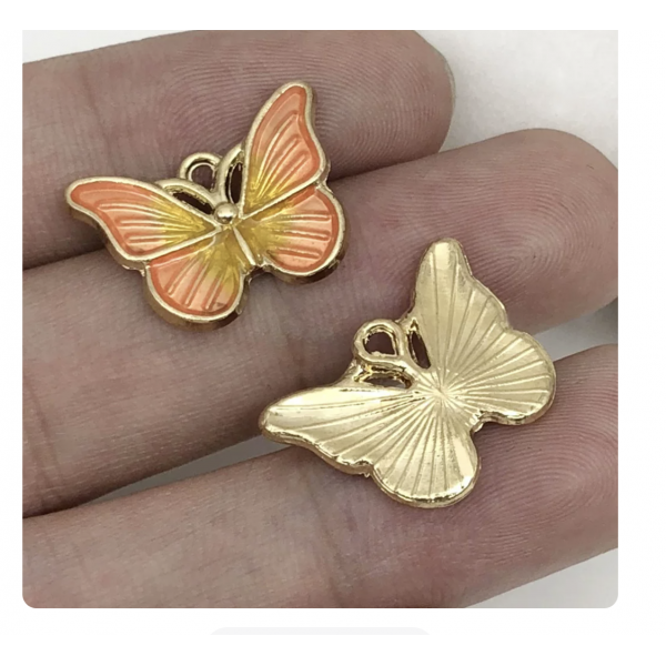 5pcs/pack 15x20mm enamel butterfly  TB-865309098828--19104