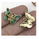 5pcs/pack  15x20mm enamel butterfly  TB-865309098828--19105