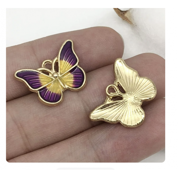 5pcs/pack 15x20mm enamel butterfly  TB-865309098828--19106