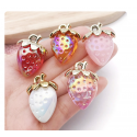 2pcs/pack 10x15mm smalll heart and strawberry   TB--1053595410825--10846
