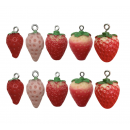 10pcs/pack mixed (two per color) resin 3D strawberry TB--1053595410825-SN1342