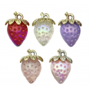 5pcs/pack mixed (one per color) resin 3D strawberry TB--1053595410825-SN1093