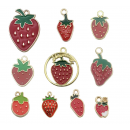 10pcs/pack mixed (one per color) resin strawberry TB--1053595410825-SN1356