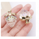 2pcs/pack  31x23mm resin strawberry AB color TB--1053595410825-21811