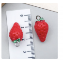 2pcs/pack 12*20mm resin 3D strawberry   TB--1053595410825--17067