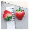 2pcs/pack 29x20mm resin 3D strawberry   TB--1053595410825--19696