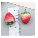 2pcs/pack 24x16mm resin 3D strawberry   TB--1053595410825--19697