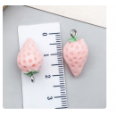 2pcs/pack 21x11mm resin 3D strawberry   TB--1053595410825--23147