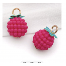 4pcs/pack 12x17mm resin 3D strawberry   TB--1053595410825--16413